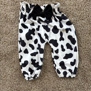 Black and White Cow Print Baby Pants